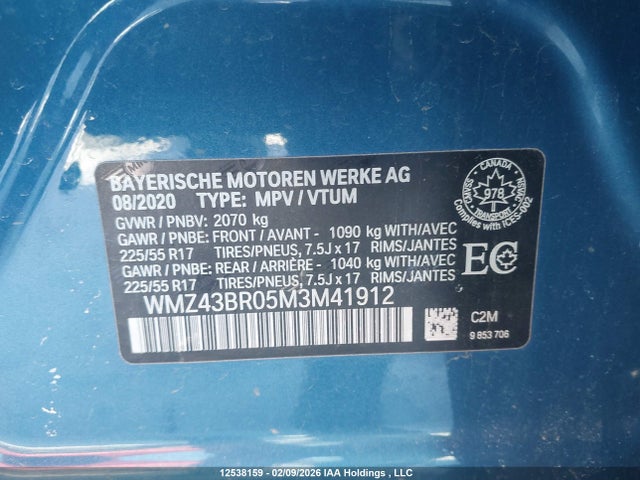 WMZ43BR05M3M41912 Mini Countryman Cooper