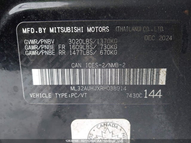 ML32AUHJXRH038914 Mitsubishi MIRAGE ES