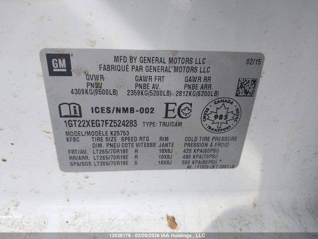 1GT22XEG7FZ524283 GMC Sierra 2500hd Wt