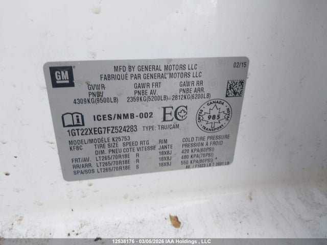 1GT22XEG7FZ524283 GMC Sierra 2500hd Wt