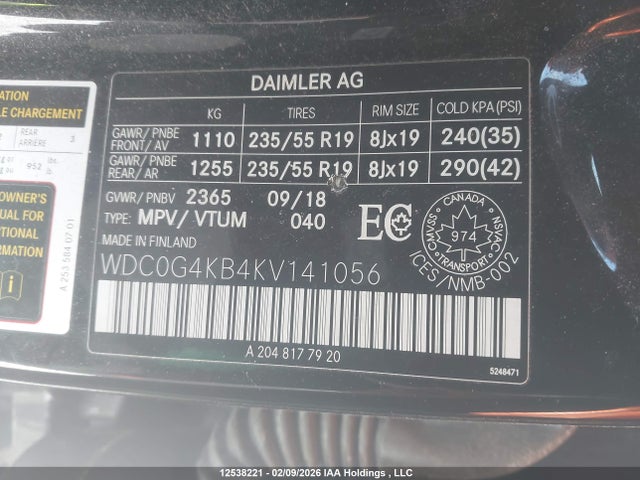 WDC0G4KB4KV141056 Mercedes-Benz GLC