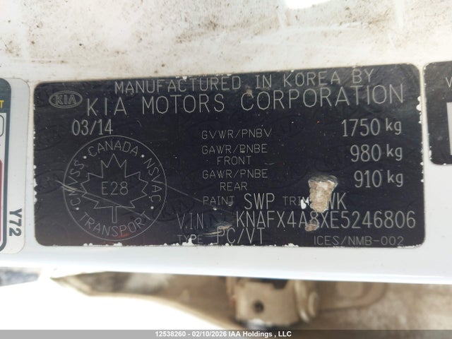 KIA FORTE EX 2014 KNAFX4A8XE5246806 Image 9