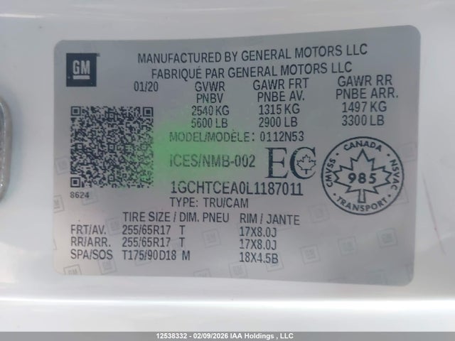 1GCHTCEA0L1187011 Chevrolet Colorado Lt