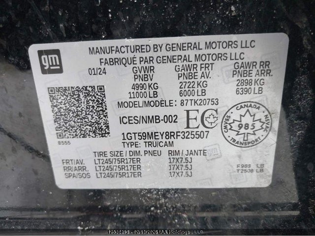 1GT59MEY8RF325507 GMC Sierra 2500hd Sle