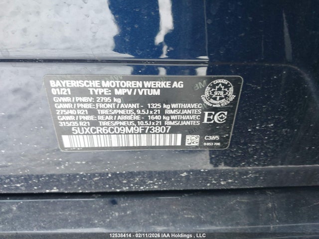 5UXCR6C09M9F73807 BMW X5 Xdrive40i