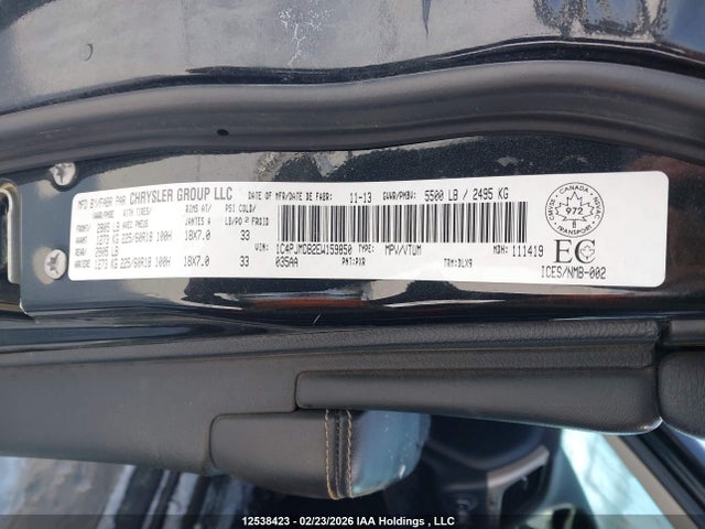 1C4PJMDB2EW159850 Jeep Cherokee Limited