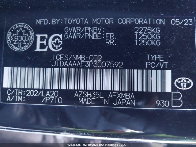 Toyota Crown Xle 2023 JTDAAAAF3P3007592 Image 18