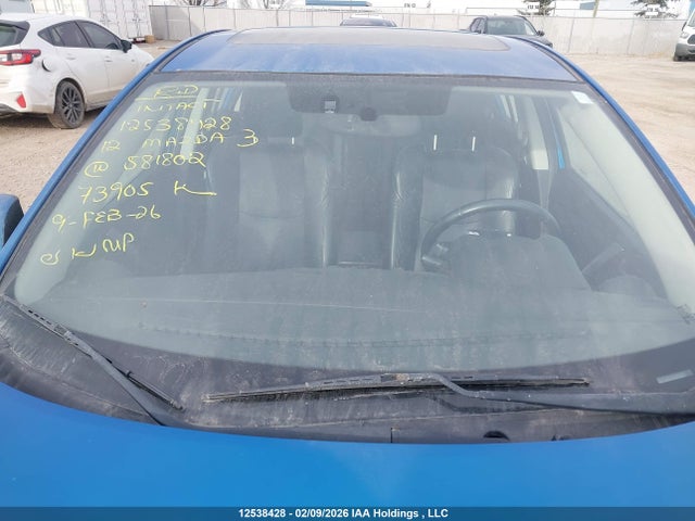 Aukcja sprzedaży 2012 Mazda 3 S, vin: JM1BL1W52C1581802, numer aukcji: 12538428