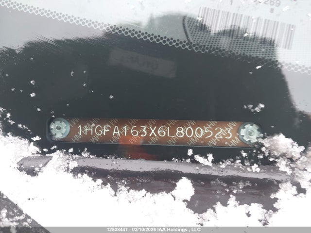 Aukcja sprzedaży 2006 Honda Civic Dx Vp, vin: 1HGFA163X6L800523, numer aukcji: 12538447