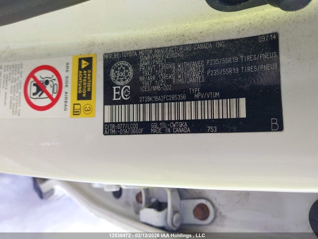 2T2BK1BA2FC285356 Lexus Rx 350/base/f Sport
