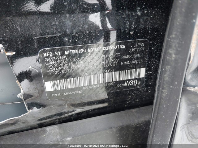 JA4J4VA88RZ629907 Mitsubishi Outlander