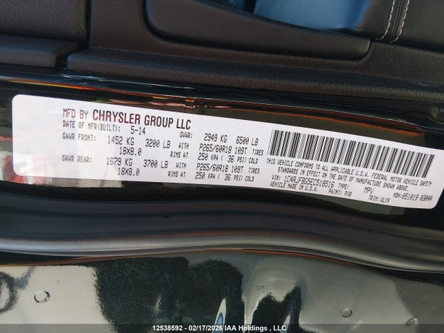 1C4RJFBG5EC518516 Jeep Grand Cherokee