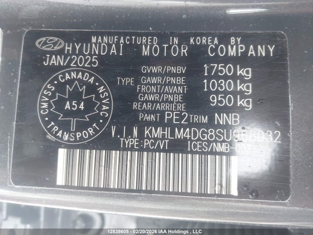 Aukcja sprzedaży 2025 Hyundai Elantra Preferred, vin: KMHLM4DG8SU968032, numer aukcji: 12538605