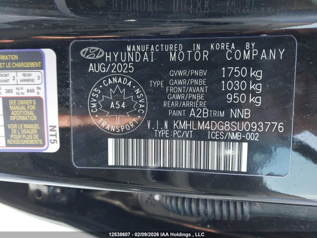 Aukcja sprzedaży 2025 Hyundai Elantra Essential, vin: KMHLM4DG8SU093776, numer aukcji: 12538607