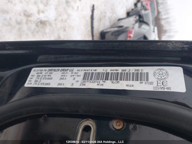 Продаж на аукціоні авто 2012 Ram 1500 Laramie Limited, vin: 1C6RD7PT5CS297416, номер лоту: 12538610