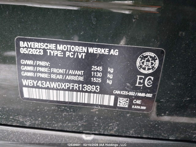WBY43AW0XPFR13893 BMW I4