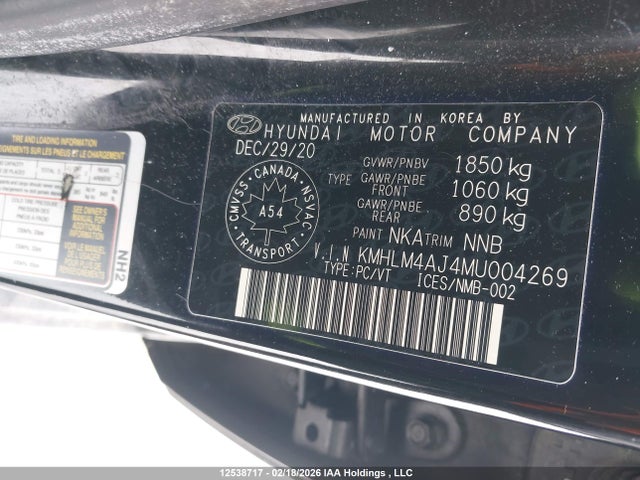 KMHLM4AJ4MU004269 Hyundai ELANTRA HYBRID
