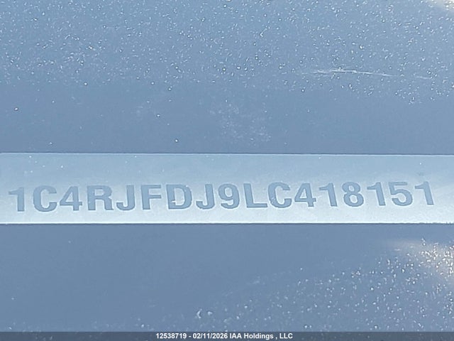 1C4RJFDJ9LC418151 Jeep Grand Cherokee Srt