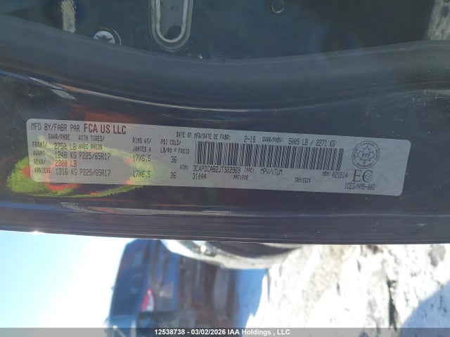 Продаж на аукціоні авто 2018 Dodge Journey Cvp/se, vin: 3C4PDCAB2JT322969, номер лоту: 12538738