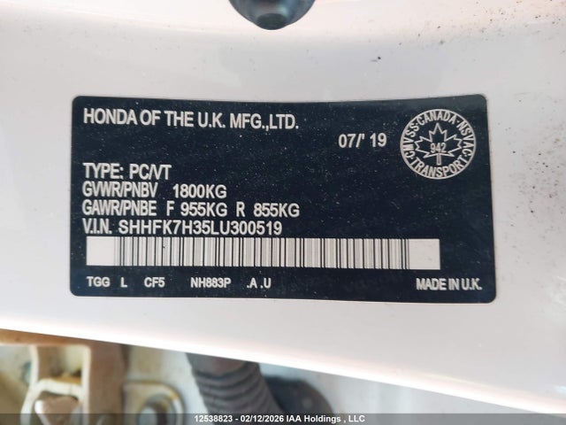 SHHFK7H35LU300519 Honda Civic Lx