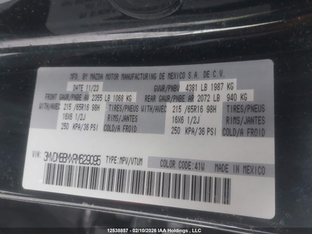3MVDMBBMXRM629095 Mazda Cx-30 Gx