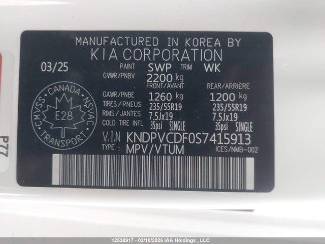 KNDPVCDF0S7415913 KIA Sportage Ex/ex Premium