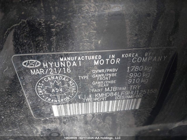 KMHD84LF9HU125158 Hyundai Elantra Se/value/limited