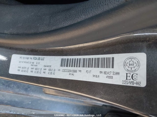 Chrysler 200 C 2016 1C3CCCCG2GN193686 Image 19