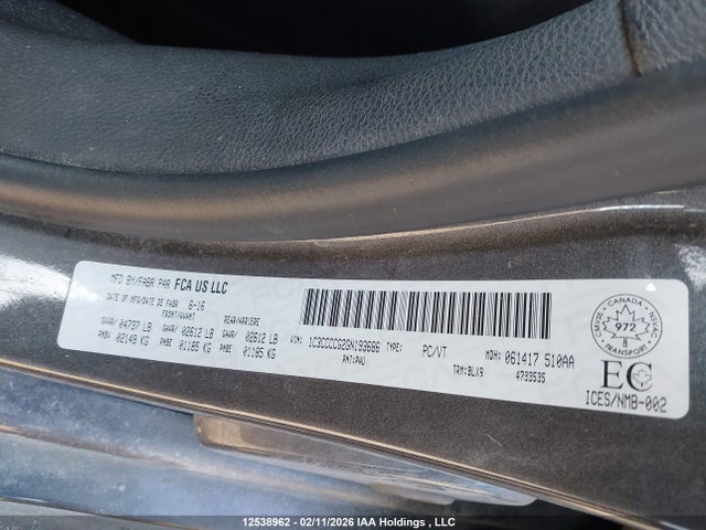 Chrysler 200 C 2016 1C3CCCCG2GN193686 Image 9
