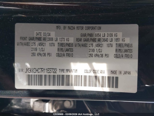 JM3KKDHC7R1163722 Mazda Cx-90 Mhev Gt-p