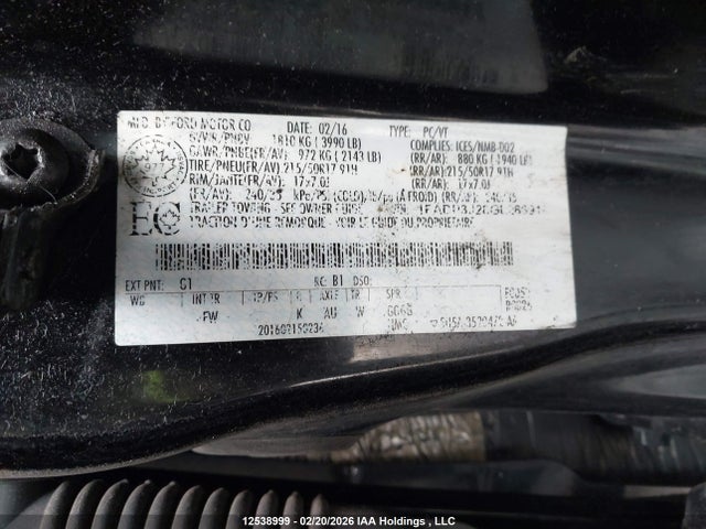 1FADP3J28GL286919 Ford Focus Titanium