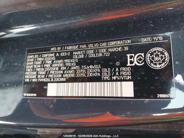 YV4162UL3L2263866 Volvo Xc40 T5 Inscription