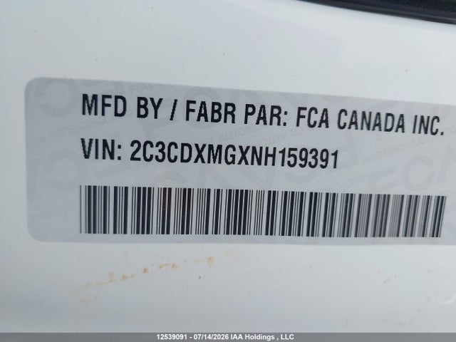 Aukcja sprzedaży 2022 Dodge Charger Gt Awd, vin: 2C3CDXMGXNH159391, numer aukcji: 12539091