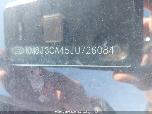 12539133 :رقم المزاد ، KM8J3CA45JU726084 vin ، 2018 Hyundai Tucson Se 2.0l مزاد بيع