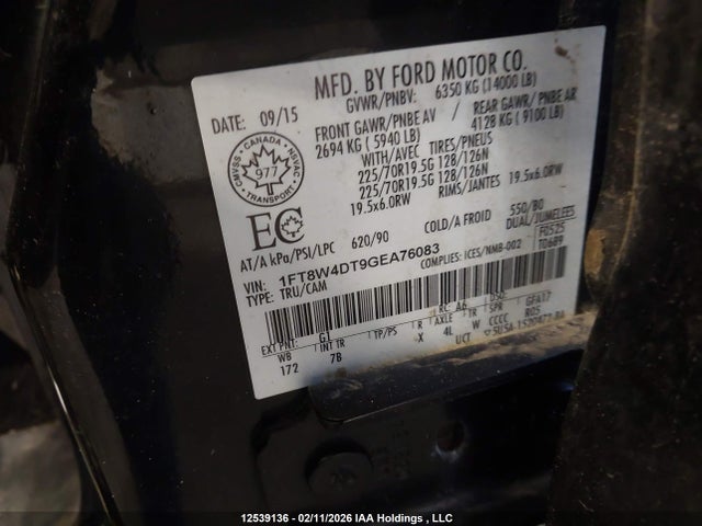 1FT8W4DT9GEA76083 Ford F450 Super Duty