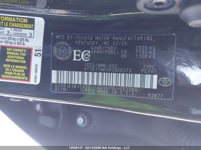 4T1G11AK5RU906373 Toyota Camry Se Night Shade/se