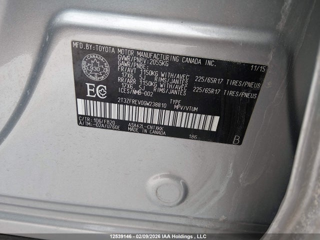 2T3ZFREV0GW238810 Toyota RAV4