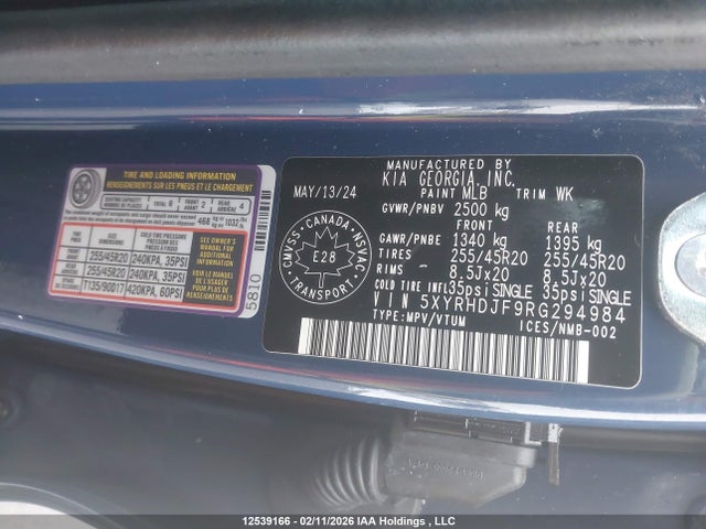 5XYRHDJF9RG294984 KIA Sorento 2.5t Ex/2.5t X-line