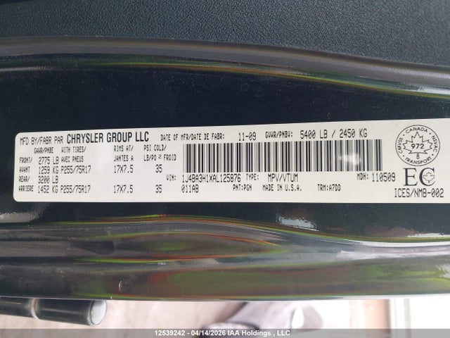 Aukcja sprzedaży 2010 Jeep Wrangler Unlimited Sport, vin: 1J4BA3H1XAL125876, numer aukcji: 12539242