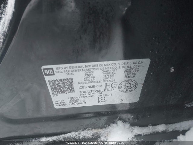 3GKALTEVXNL116287 GMC Terrain Sle