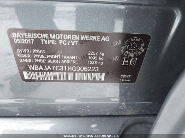 WBAJA7C31HG906223 BMW 530i Xdrive