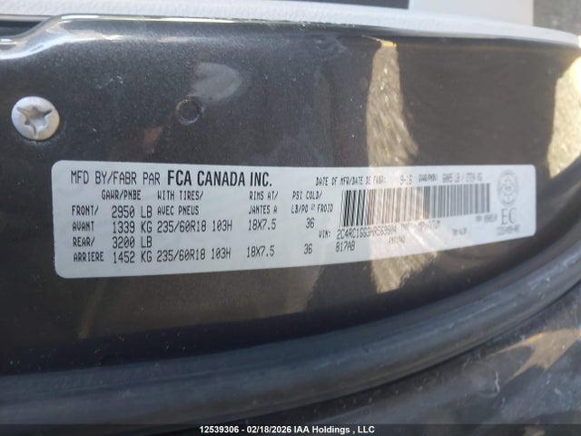 2017 Chrysler Pacifica Limited მანქანა იყიდება აუქციონზე, vin: 2C4RC1GG3HR569904, აუქციონის ნომერი: 12539306