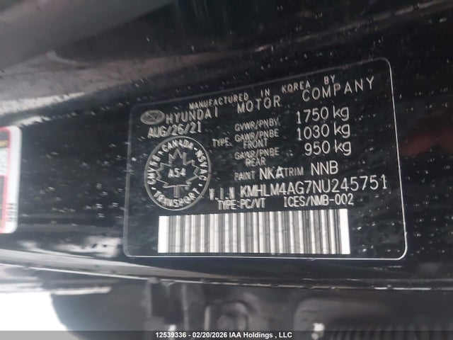 Продаж на аукціоні авто 2022 Hyundai Elantra Preferred Ivt, vin: KMHLM4AG7NU245751, номер лоту: 12539336
