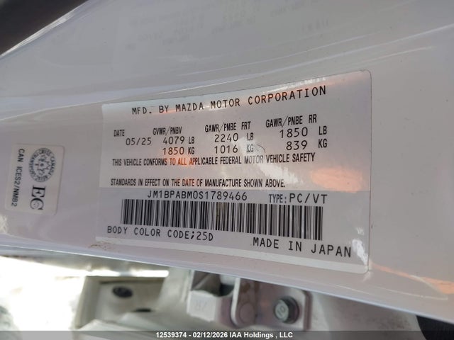 Mazda Mazda3 Gx 2025 JM1BPABM0S1789466 Image 19