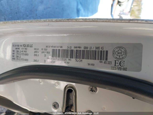Aukcja sprzedaży 2019 Ram 1500 Classic Tradesman, vin: 1C6RR7FG6KS656325, numer aukcji: 12539443