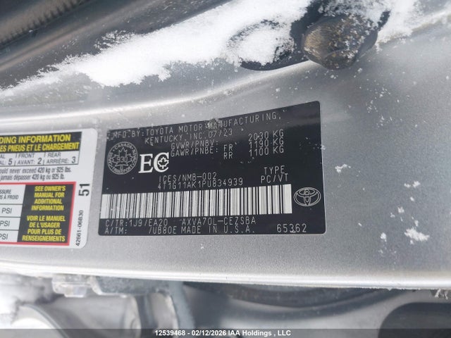 4T1G11AK1PU834939 Toyota Camry Se Night Shade/se