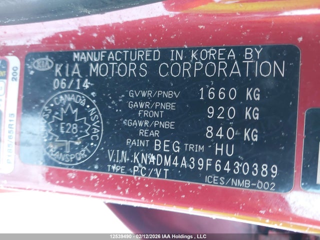 KIA Rio 2015 KNADM4A39F6430389 Image 19