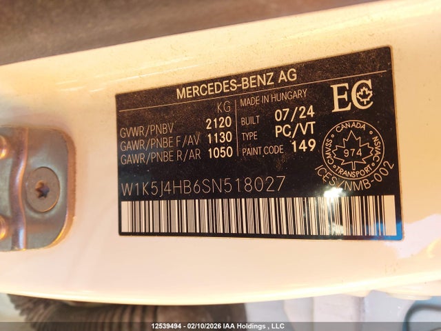 W1K5J4HB6SN518027 Mercedes-Benz CLA 250 4MATIC