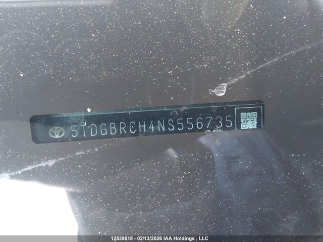5TDGBRCH4NS556735 Toyota Highlander Hybrid Xle/hybrid Bronze Edition