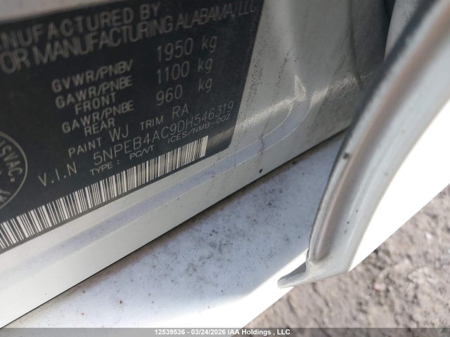 Продажа на аукционе авто 2013 Hyundai Sonata Gls, vin: 5NPEB4AC9DH546319, номер лота: 12539536